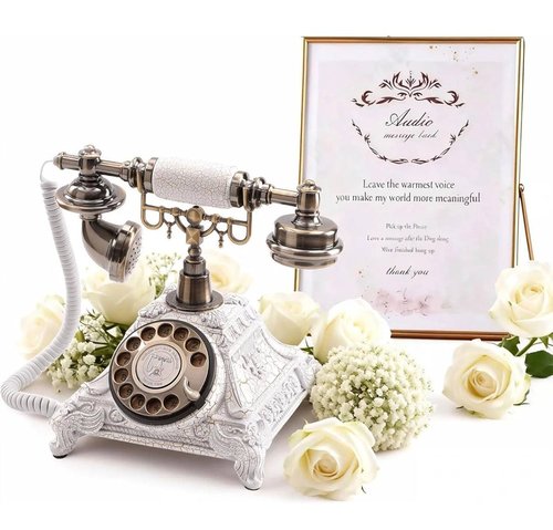 Vintage audio guest book telephone